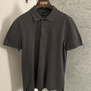 Tom Ford Polo - Gray Cotton Piqué